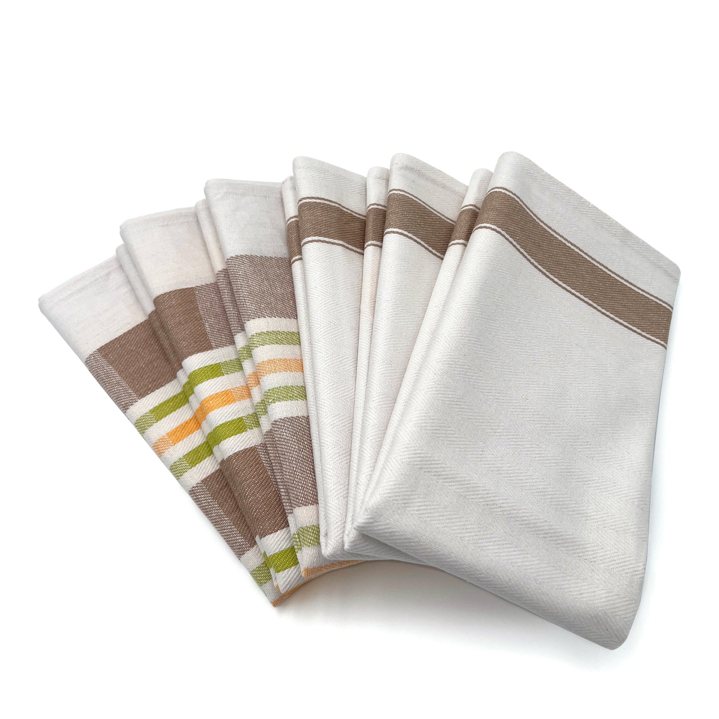 6PC Kitchen Towel Euro-Style - 100% Cotton Herringbone Tea Towels 27x19"