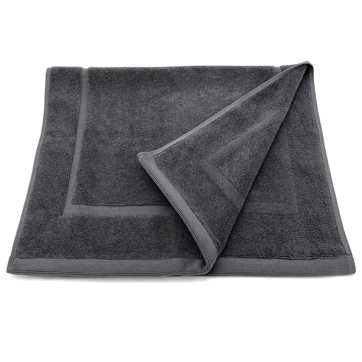 Lincoln & Palm Turkish Cotton Bath Mat – Plush, Absorbent, and Silver-