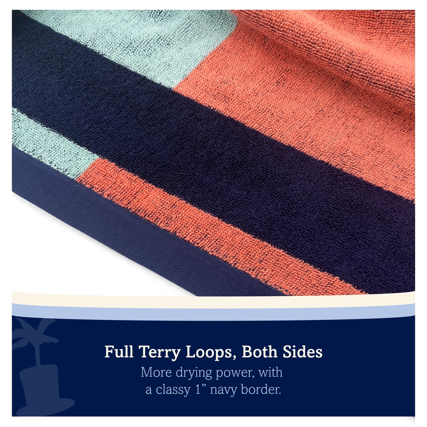 Oversized Terry Beach Towel, 440 GSM Tropical Sunset Series | 1 Piece